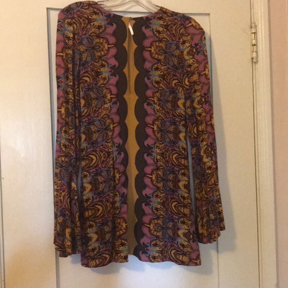 Free People boho flare sleeve tunic dress